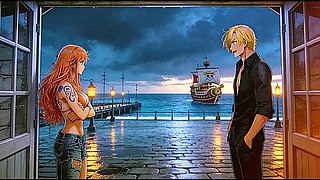 Nami Fucked Hard By Luffy And Zoro Threesome On The Beach One Piece Uncensored Hentai - Car Toon