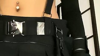 Busty brunette solo masturbation