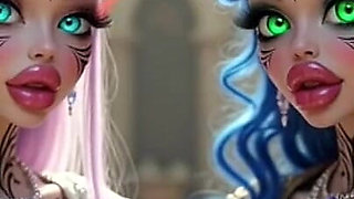 Beautiful Elves Princess Kissing, Ai Animation