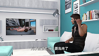 3D Hot Mature MILF Stepmom Cheating with Young Big Cock