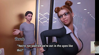 My Boss Secretary Fucks Me in the Office While the Boss Is Right There and He Catches Us