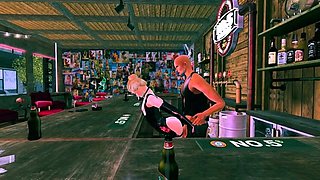 Two 3d cartoon cuties are ready for their bath