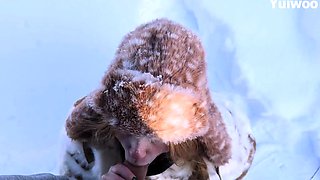 Its Very Cold But The Cute Russian Girl Wants Ice Cream In