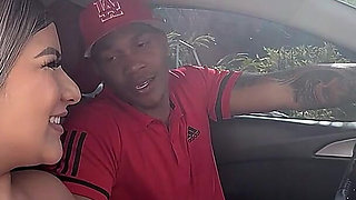 Petite Blonde Fucks Her Boyfriend's Friend in His Car - Brandon Cruz & Naty Delgado