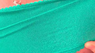 Big tits freckled redhead tries to finish handjob with