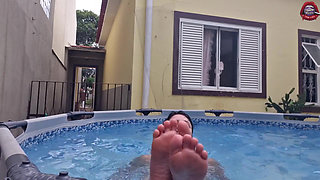 Your Slut Neighbor Showing Herself in the Pool