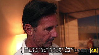 DADDY4K. A Horny Blonde Seduced her Boyfriend's Father