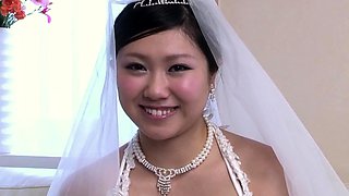 Horny japanese teen oiled and toyed
