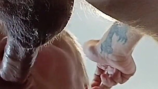 I Fuck My Neighbor in the Mouth in the Kitchen and Cum