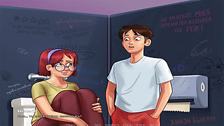 SummertimeSaga - Jerking Off In College Toilet Stall With Girl