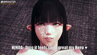 Hinoa From Monster Hunter Rise Takes Care of You After You Save His Village! Relax and Let Her Do It!