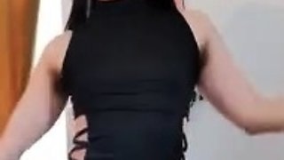Pretty Little Iris Flashing In Sexy Long Dress