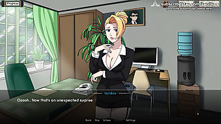 Naruto: Kunoichi Trainer - Hot Blonde Secretary Babe with a Big Perfect Ass and Anal Sex with Creampie at Office