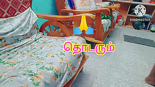 Tamil - Desi girl seducing her boyfriend and gave nice blow to take him on bed - erotic moaning with tamil audio